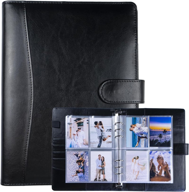 WITHYU A5 Kpop Photocard Binder with 30 Pack 4-Pocket Card Pages, 6 Ring A5 Binder Card Collector Album with 240 Card Slots,PU Leather Binder Cover with Magnetic Buckle Closure for Organizing Trading Card - Image 1